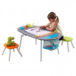 Masa de scris si desenat cu doua scaunele  Chalkboard Art Table Kidkraft OnlyToys